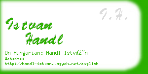 istvan handl business card